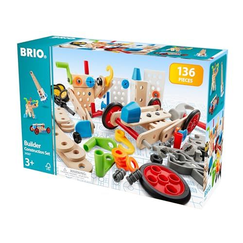 BRIO (ブリオ) ビルダー コンストラクションセット 34587 対象年齢 3歳~ 「全136ピース」 【おもちゃ 玩具 木製おもちゃ ブロック 大工遊び ごっこ遊び プレゼント（誕生日/クリスマス）】ma 8889d4b8