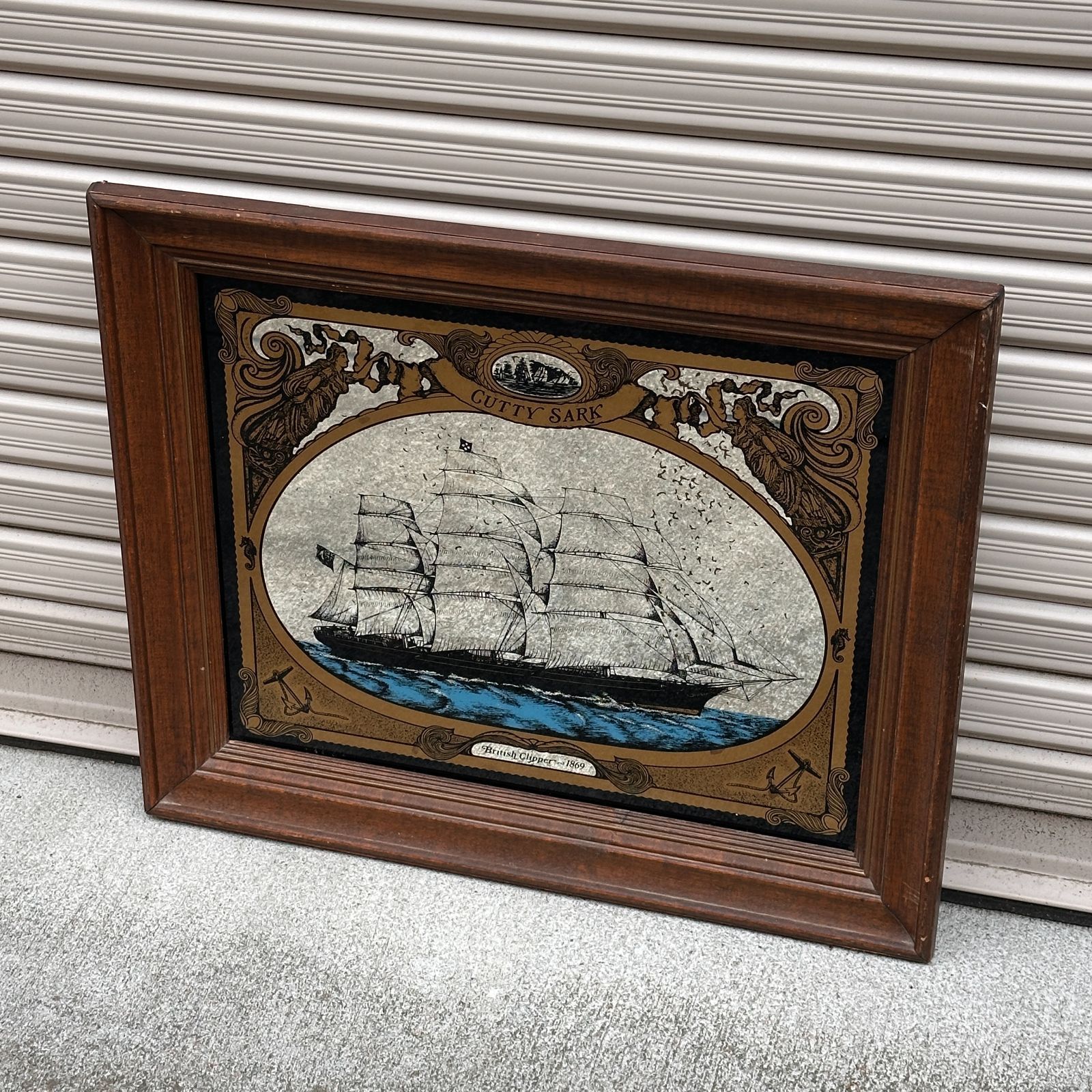 Cutty Sark（カティサーク） ヴィンテージパブミラー 1980s