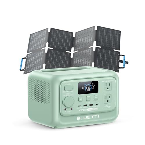 BLUETTI AORA30 V2 ポータブル電源 と 60W ソーラーパネル 1枚 セット 288Wh リン酸鉄リチウム 10年長寿命 AC100V 定格出力600W 45分で80%まで急速充電 1500Wリフト機能 0.01秒UPS 30 70220fcd