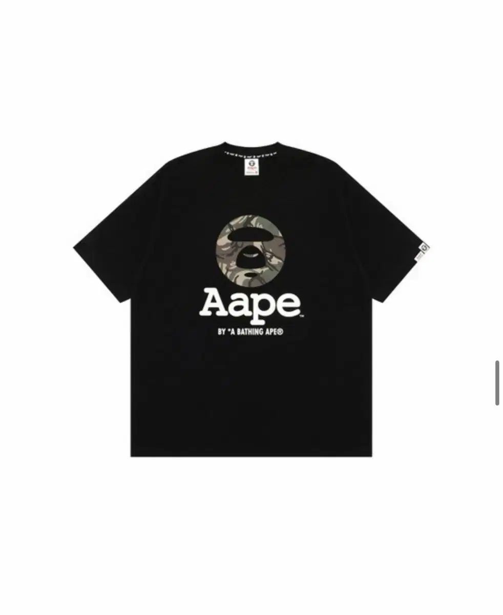AAPE エイプ カモフラ ロゴ 半袖 ブラック s