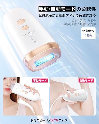 YUNDOO 脱毛器 サロン級冷感無痛 【2025革新的連射冷却アイス 痛感ゼロ IPL光脱毛】VIO対応 美肌モード レディース メンズ 光脱毛器 99万回照射 5段階調節 高出力 デュアルアイス冷却脱毛 顔 髭 脇 腕 足用 全身ムダ毛ケ ae1290b8