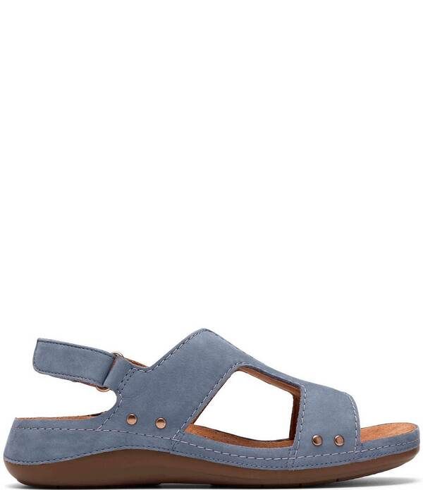 クラークス レディース シューズ サンダル スエード Clarks Artisan Cecily Sunubuck Suede Slingback Sandals Denim デニム