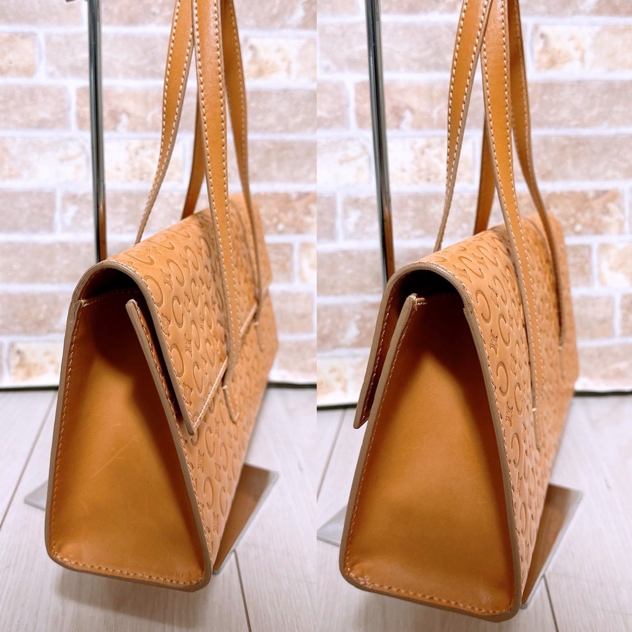 美品) CELINE(セリーヌ)ハンドバッグ レザー - メルカリ