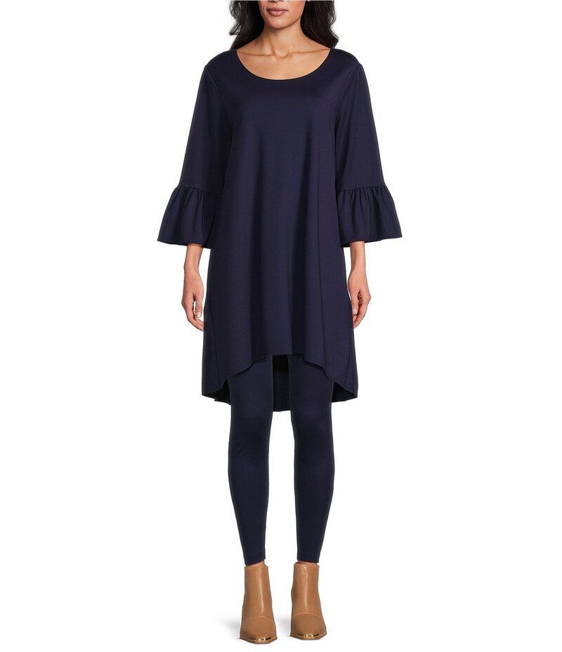 ブライン ウォーカー レディース トップス シャツ Bryn Walker Phryne Modal Ponti Round Neck 34 Bell Sleeve Tunic Night