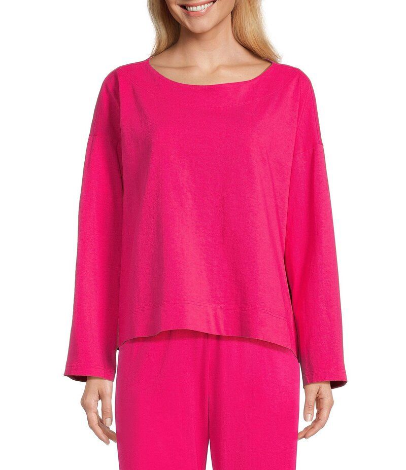 ブライン ウォーカー レディース トップス シャツ コットン ジャージー Bryn Walker Cotton Jersey Boat Neck Long Sleeve Spa Shirt Mandevilla