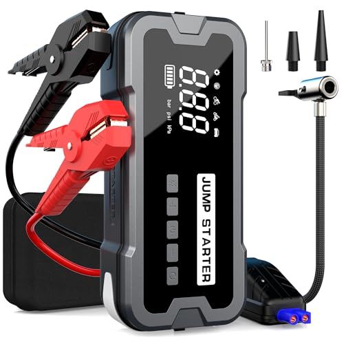 ☆新品☆TERLYBAOジャンプスター 電動空気入れ 4000Aピーク電流 (8.0 Lガソリン6.5 Lディーゼル車に適用) 最大気圧150 PSI きゅうそくくうき 4分間のフルフィル12V 車用エンジンスターター 機能 ledライト搭載 11cdc197