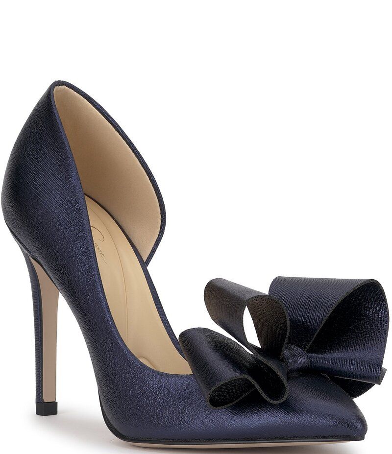 ジェシカシンプソン レディース シューズ ヒール Jessica Simpson Penari Bow dOrsay Pumps Indigo インディゴ