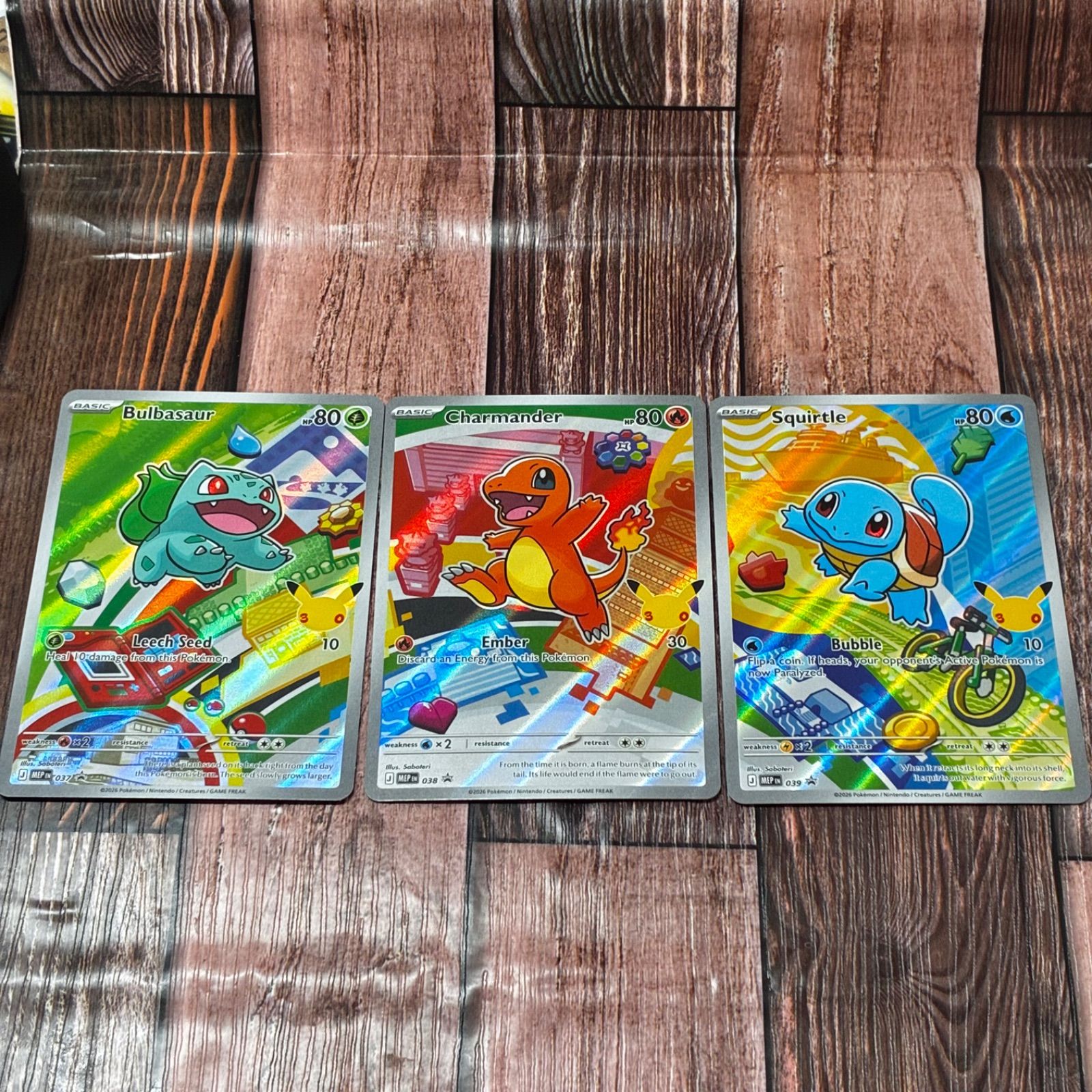 フシギダネ＆ヒトカゲ＆ゼニガメ 30周年記念 プロモ 御三家セット①