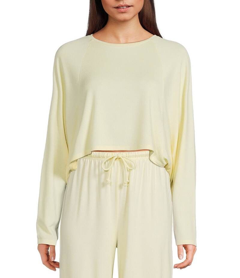 ジービー レディース トップス シャツ クロップド GB Hacci Batwing Cropped Coordinating Pullover Top Butter Yellow イエロー 7,184円