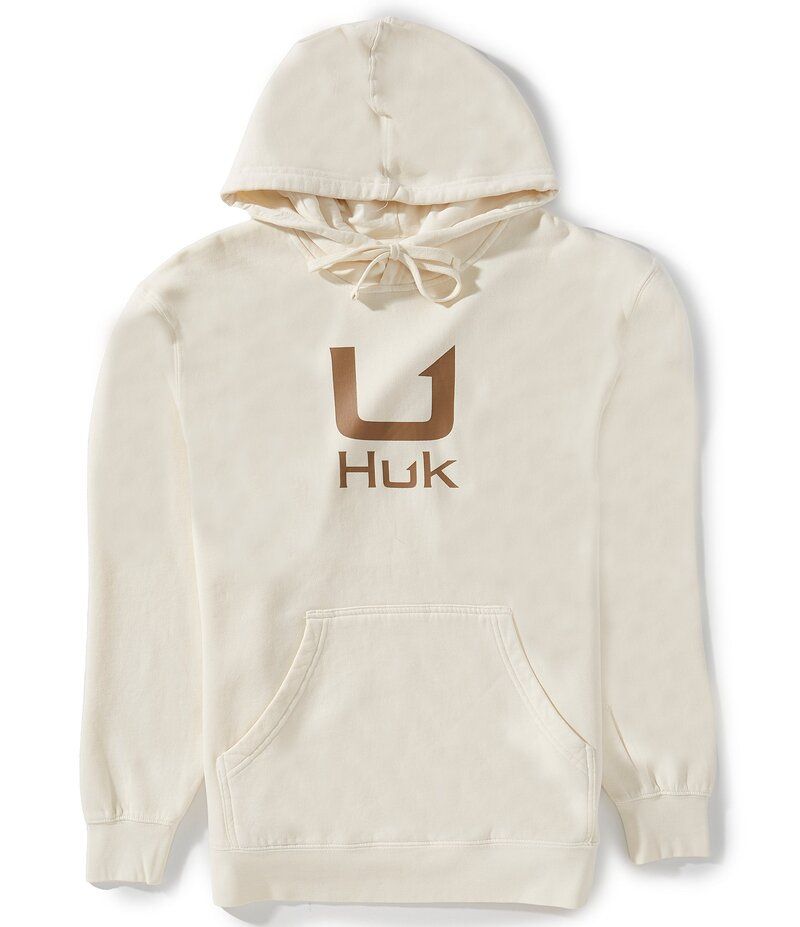 フック メンズ アウター パーカー・スウェット フリース Huk Barb U Long Sleeve Brushed Back Fleece Hoodiegret