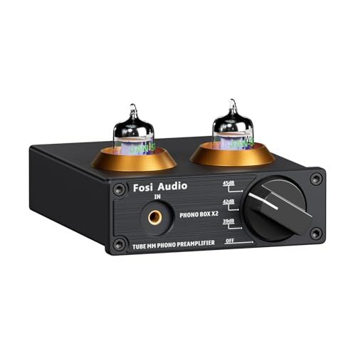 Fosi Audio BOX X2 プリアンプ MM ターンテーブル 6J1真空管 フォノプリアンプ ゲイン ギア付き ミニ ステレオ オーディオ Hi-Fi プリアンプ レコード プレーヤー用 DC 12V 電源付き送料無料 b64f6d22