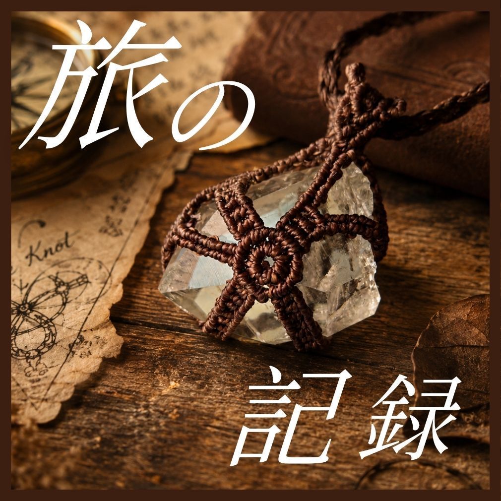 水晶ペンダント　旅の記録