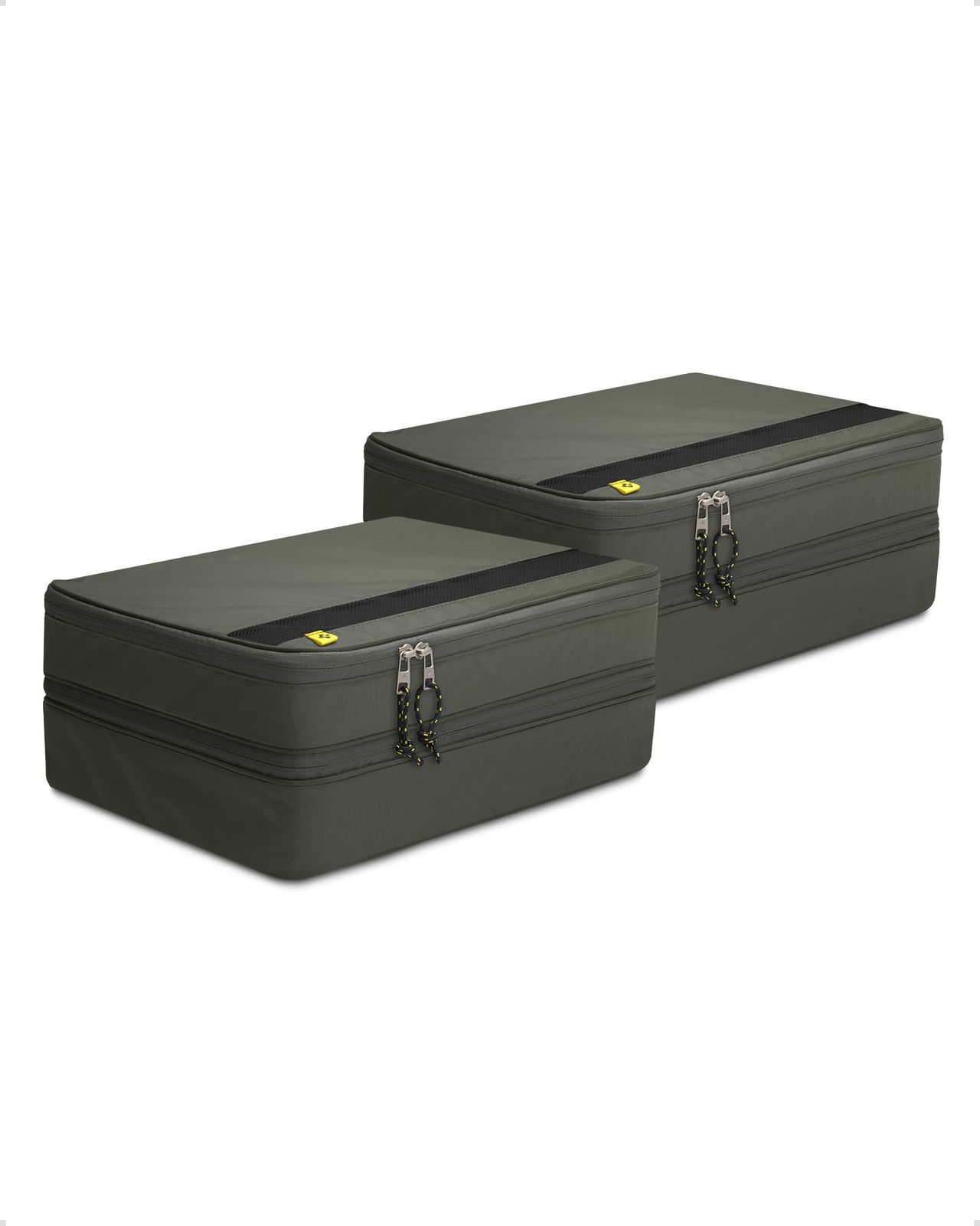 Spigen トラベルポーチ 旅行用圧縮袋【Lサイズ 2点】24インチ スーツケースに最適 パッキングポーチ スペース節約 大容量収納可能 トラベル・パッキング・キューブ KD600 AFA08478 (ハンター・グリーン)as 0f3793f8