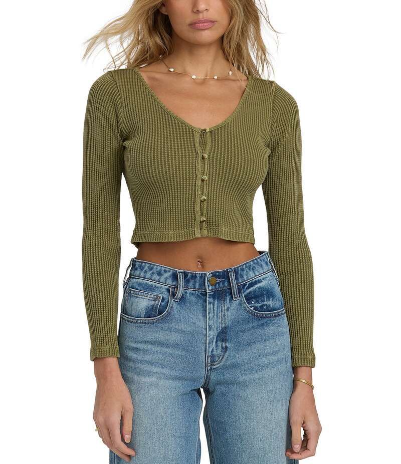 ビラボン レディース トップス シャツ Billabong Paxton Long Sleeve Thermal Top Mateo