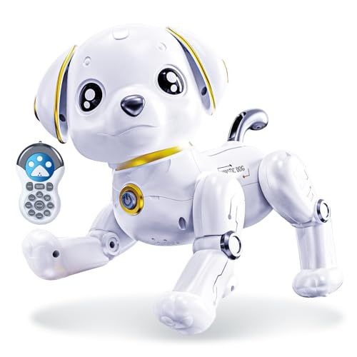 ロボット 犬型 犬 おもちゃ プログラミング リモコン 音楽 音声制御 電子 ペット 触れて 癒やしい 子ども用電動 男の子 女の子 誕生日 プレゼント クリスマス 贈り物 (ロボット-犬)pms c018c0e6