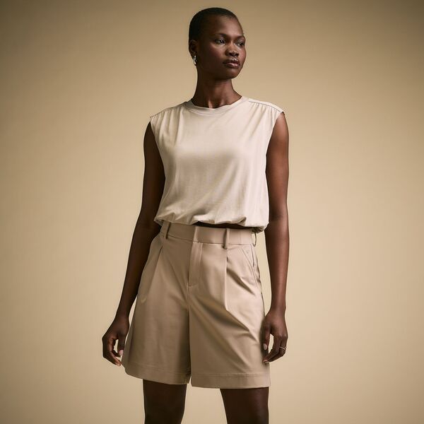 【送料無料】 キャリー レディース シャツ トップス CALIA Womens Sandwash Bubble Hem Top Khaki