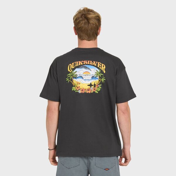 【送料無料】 クイックシルバー メンズ Tシャツ トップス Quiksilver Mens Originals Hawaiian Paradise Knit TShirt Phantom