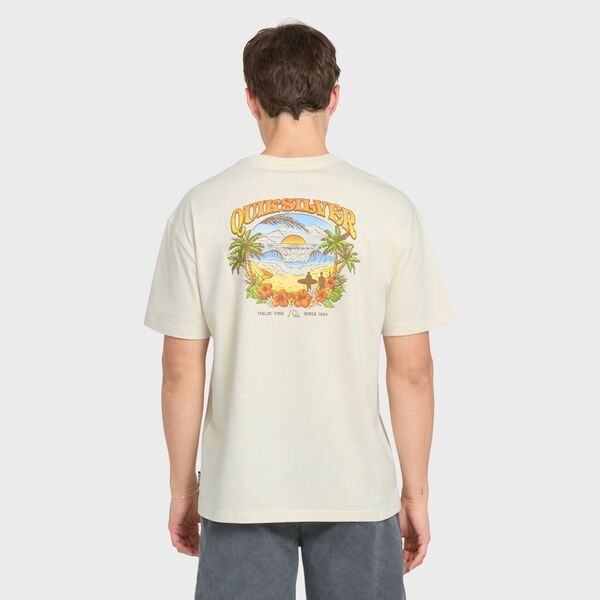 【送料無料】 クイックシルバー メンズ Tシャツ トップス Quiksilver Mens Originals Hawaiian Paradise Knit TShirt Silver Birch