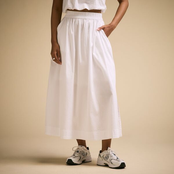 【送料無料】 キャリー レディース スカート ボトムス CALIA Womens Woven Midi Skirt Pure White