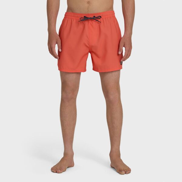 【送料無料】 クイックシルバー メンズ ハーフパンツ・ショーツ ボトムス Quiksilver Mens Everyday Solid Volley 15 Boardshorts Hot Coral