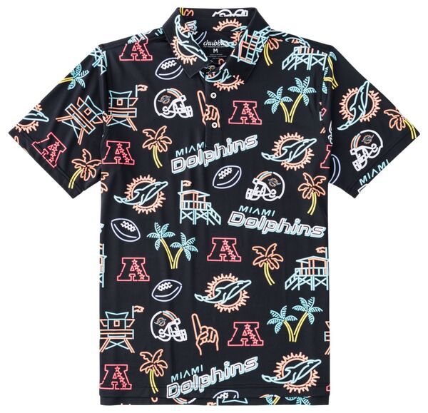 【送料無料】 チャビーズ メンズ ポロシャツ トップス chubbies Mens Miami Dolphins Black Neon Polo NoColor
