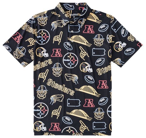 【送料無料】 チャビーズ メンズ ポロシャツ トップス chubbies Mens Pittsburgh Steelers Black Neon Polo NoColor