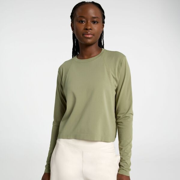 【送料無料】 DSG レディース シャツ トップス DSG Womens Movement Seamless Boxy Long Sleeve Tee Green Theme