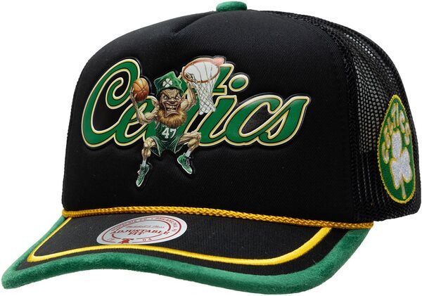 【送料無料】 ミッチェルネス メンズ 帽子 アクセサリー Mitchell Ness Adult Boston Celtics Black LRG Trucker Hat NoColor