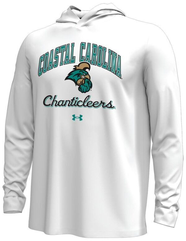 【送料無料】 アンダーアーマー メンズ パーカー・スウェット アウター Under Armour Mens Coastal Carolina Chanticleers White Icon Hoodie NoColor