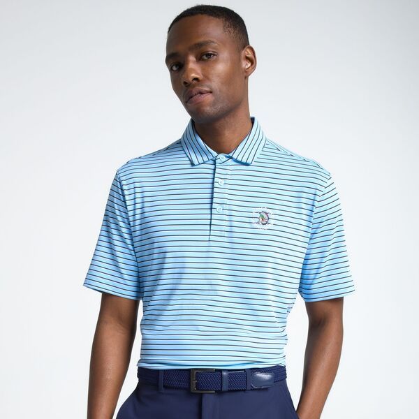 【送料無料】 ウォルターヘーゲン メンズ ポロシャツ トップス 2026 US Open Walter Hagen Performance 11 TriStripe Polo CeruleanNavyWhite