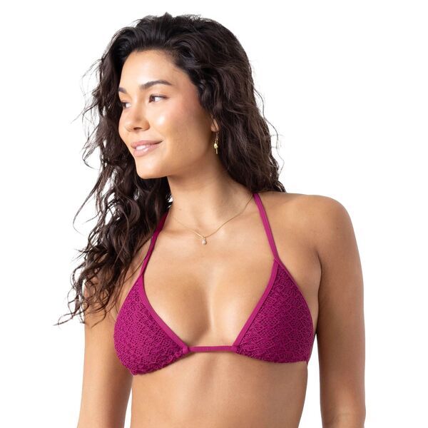 【送料無料】 ロキシー レディース シャツ トップス Roxy Womens Crochet Mini Tiki Triangle Bikini Top Raspberry 12,905円