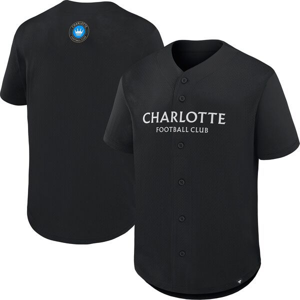 【送料無料】 ファナティクス レディース シャツ トップス MLS Adult Charlotte FC Black Baseball Jersey NoColor