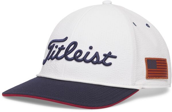 【送料無料】 タイトリスト メンズ 帽子 アクセサリー Titleist Mens Players Seersucker Golf Hat WhiteNavy