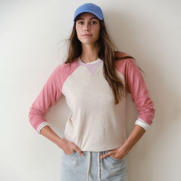 【送料無料】 マリーン レイヤー レディース シャツ トップス Marine Layer Womens Varsity Raglan Antique White Red