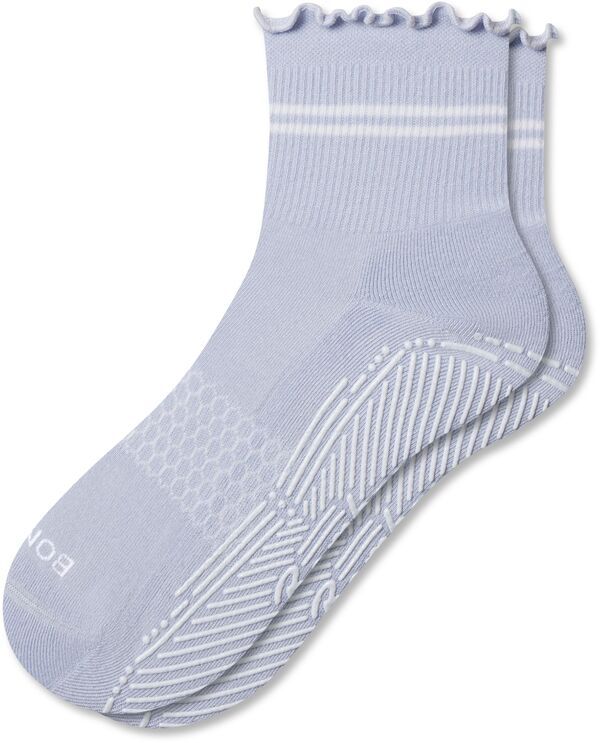 【送料無料】 ボンバス レディース 靴下 アンダーウェア Bombas Womens Studio Gripper Quarter Socks SkySail Blue