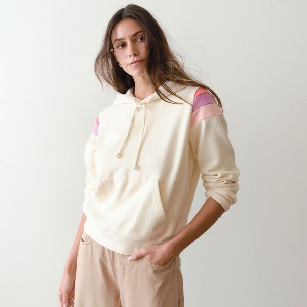 【送料無料】 マリーン レイヤー レディース シャツ トップス Marine Layer Womens Cloud 9 Fleece Banks Hoodie Antique White