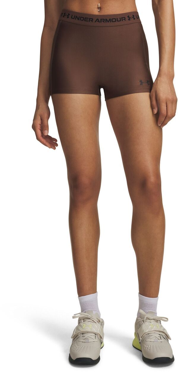 【送料無料】 アンダーアーマー レディース ハーフパンツ・ショーツ ボトムス Under Armour Womens HeatGear Shorty 3 Shorts Incense BrownBlack