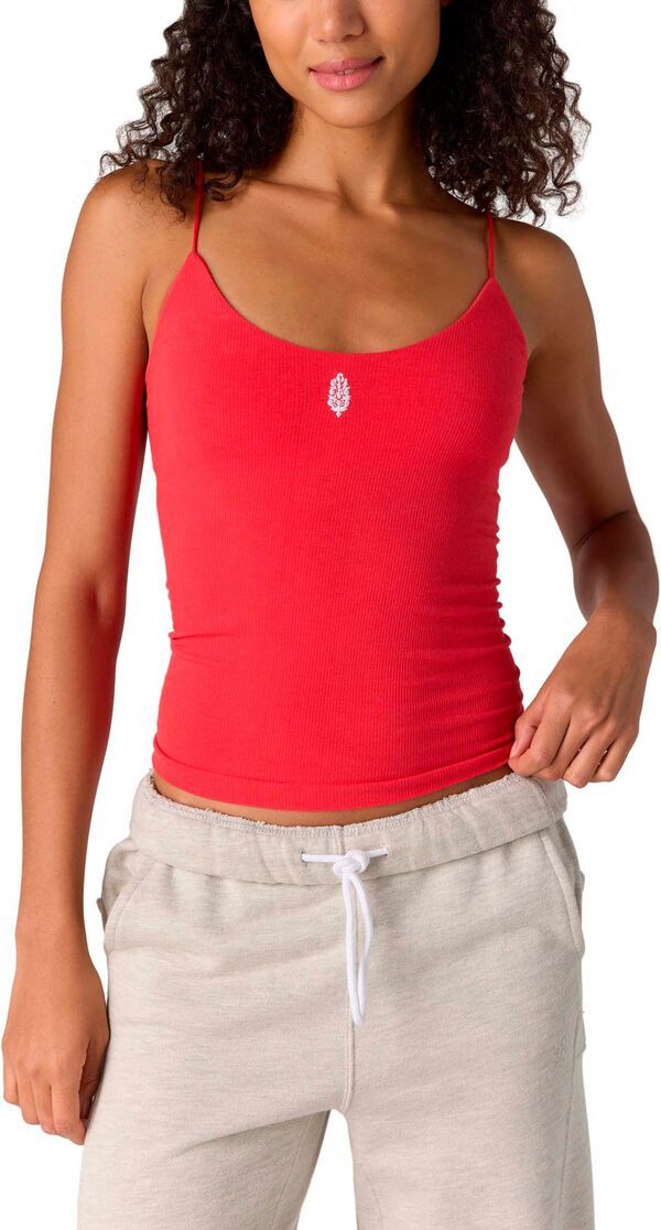 【送料無料】 フリーピープル レディース シャツ トップス FP Movement Womens Skinny Strap Logo Tank Grapefruit