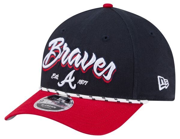 【送料無料】 ニューエラ メンズ 帽子 アクセサリー New Era Adult Atlanta Braves Navy Team Loyal 9Forty Adjustable Hat NoColor
