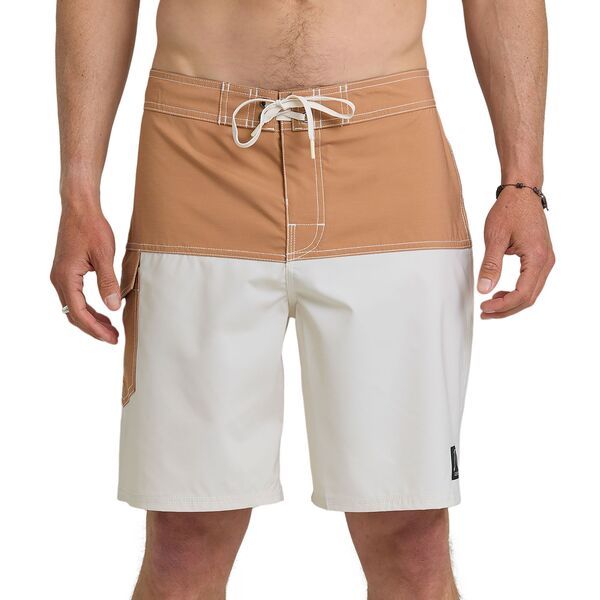 【送料無料】 クイックシルバー メンズ ハーフパンツ・ショーツ ボトムス Quiksilver Mens Original Blocked 19 Boardshorts Bone White
