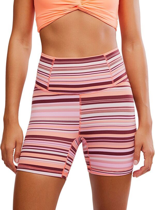 【送料無料】 フリーピープル レディース カジュアルパンツ ボトムス FP Movement Womens Never Better Printed Bike Shorts Fruit Punch Stripe