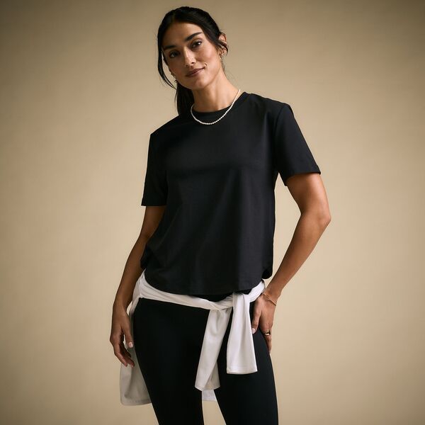 【送料無料】 キャリー レディース シャツ トップス CALIA Womens Thrive Core Tee Pure Ebony
