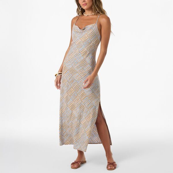 【送料無料】 オニール レディース ワンピース トップス ONeill Womens Holly Stripe Dress Dark Khaki