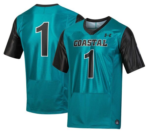 【送料無料】 アンダーアーマー メンズ シャツ トップス Under Armour Mens Coastal Carolina Chanticleers Teal Fuse Jersey NoColor