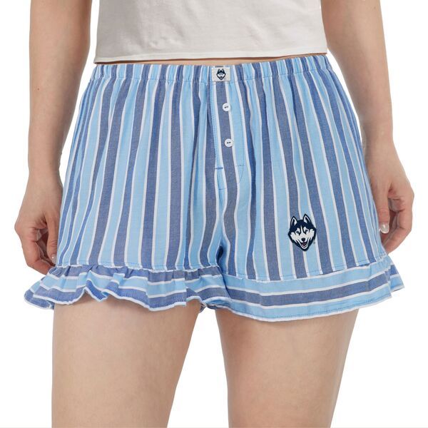 【送料無料】 コンセプツ スポーツ レディース ハーフパンツ・ショーツ ボトムス Concepts Sport Womens UConn Huskies Navy Striped Pajama Shorts NoColor