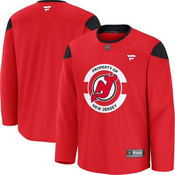 【送料無料】 ファナティクス メンズ シャツ トップス NHL Mens New Jersey Devils 20242025 Away Practice Jersey NoColor