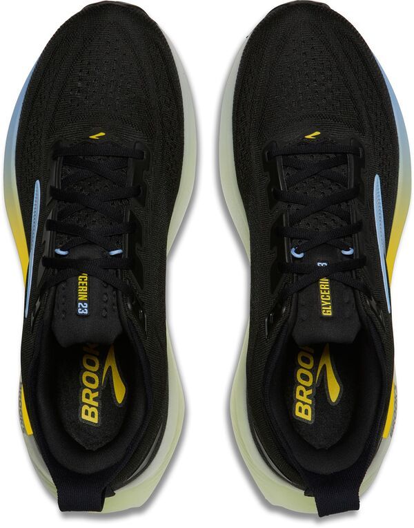 【送料無料】 ブルックス メンズ スニーカー シューズ Brooks Mens Glycerin 23 Running Shoes BlackCyber YellowNightlife