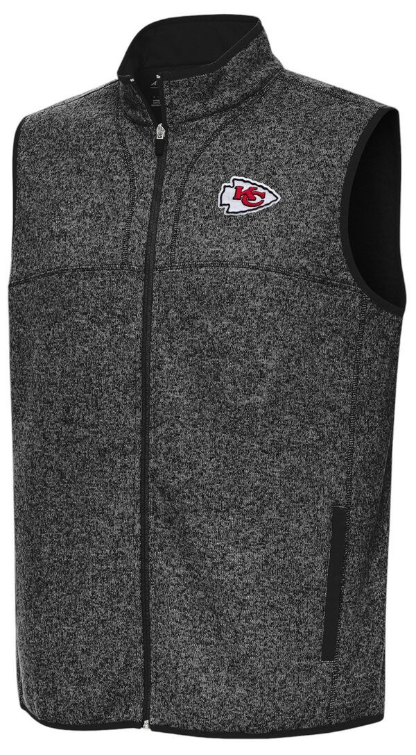 【送料無料】 アンティグア メンズ ベスト トップス Antigua Mens Kansas City Chiefs Fortune Full Zip Vest NoColor