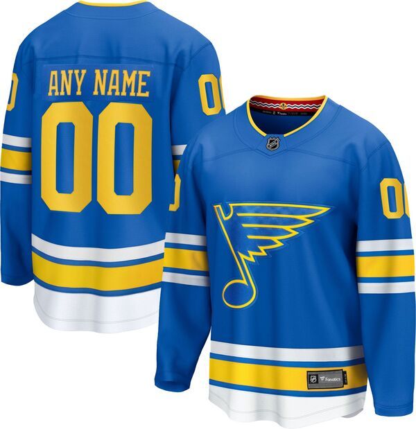 【送料無料】 ファナティクス メンズ シャツ トップス NHL Mens Custom St Louis Blues Breakaway Home Jersey NoColor