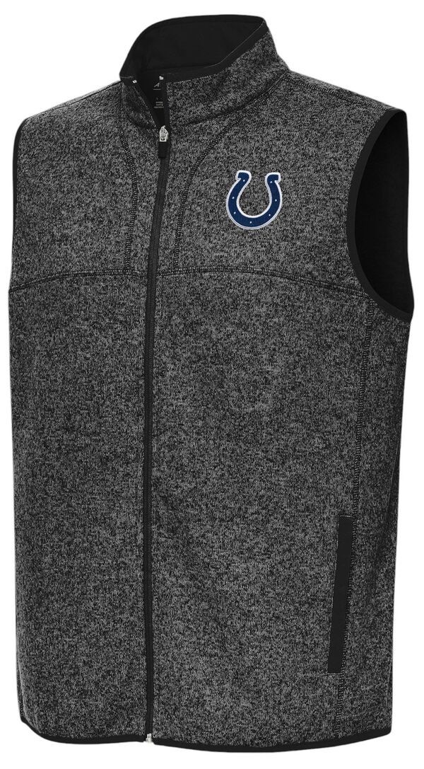 【送料無料】 アンティグア メンズ ベスト トップス Antigua Mens Indianapolis Colts Fortune Full Zip Vest NoColor